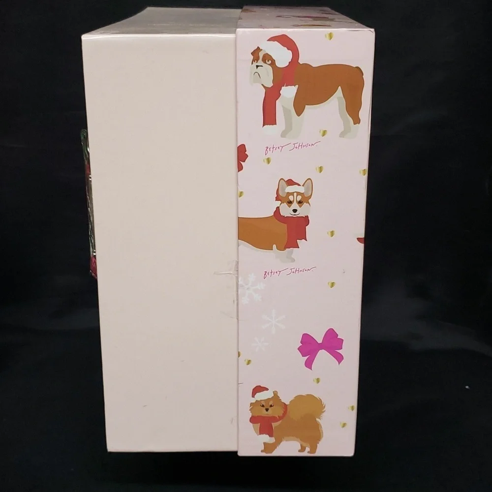 Betsey Johnson NWT, NIB 2-piece Backpack and Card Case Holiday Dog Set